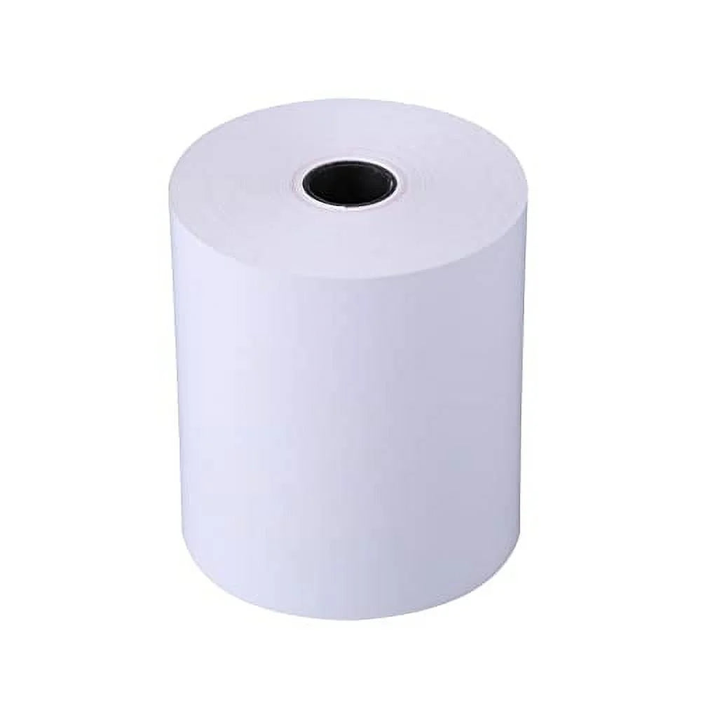 3" X 165' One Ply Bond Receipt Paper Rolls Pack of 50 V217
