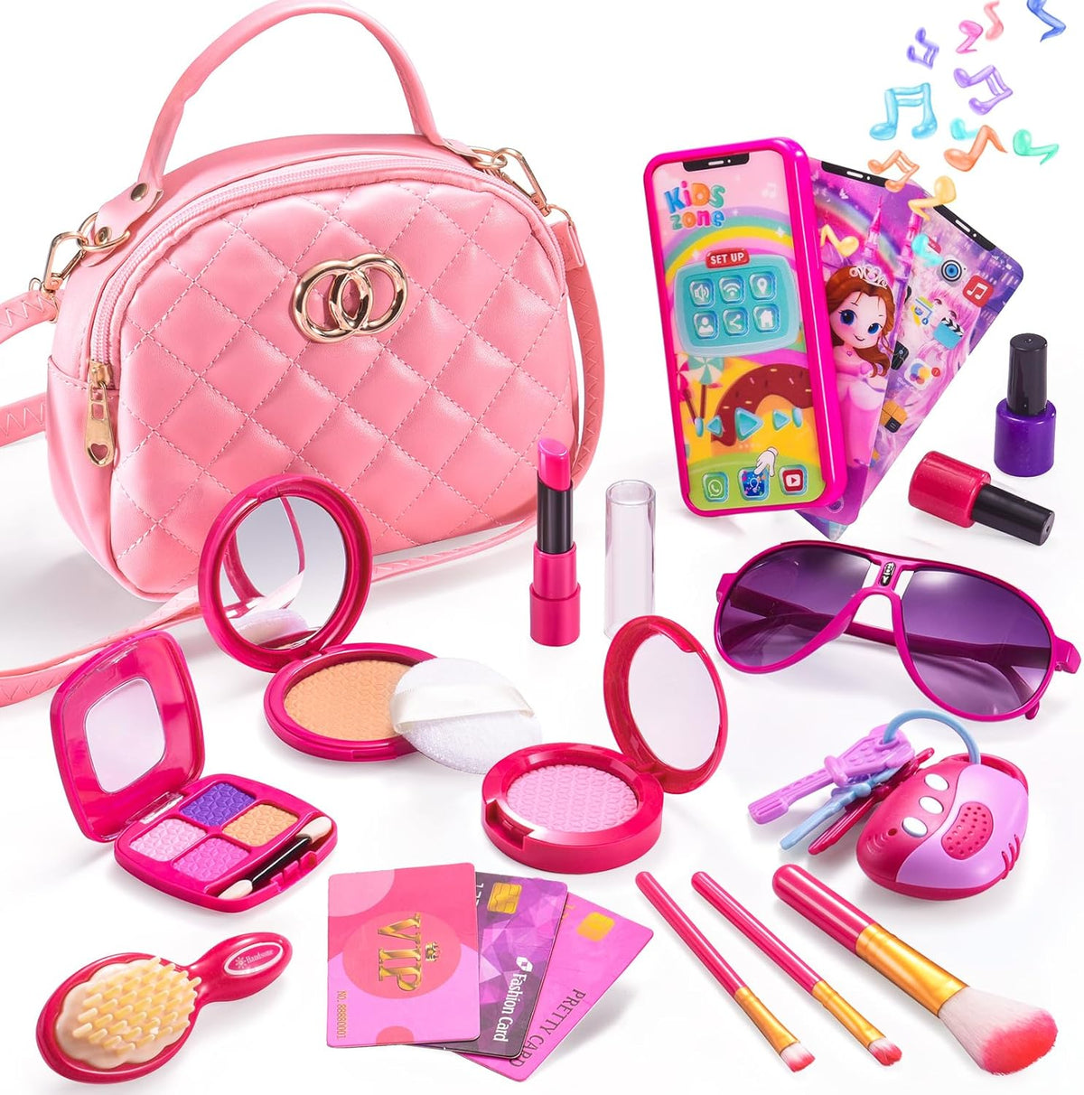 Pink Toddler Purse with Makeup Kits W100