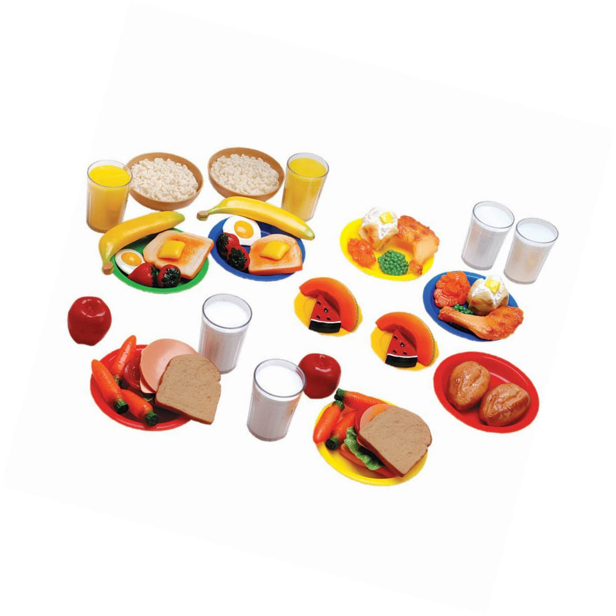 52 pc. Plastic Pretend Play Food Set for Two Q421634