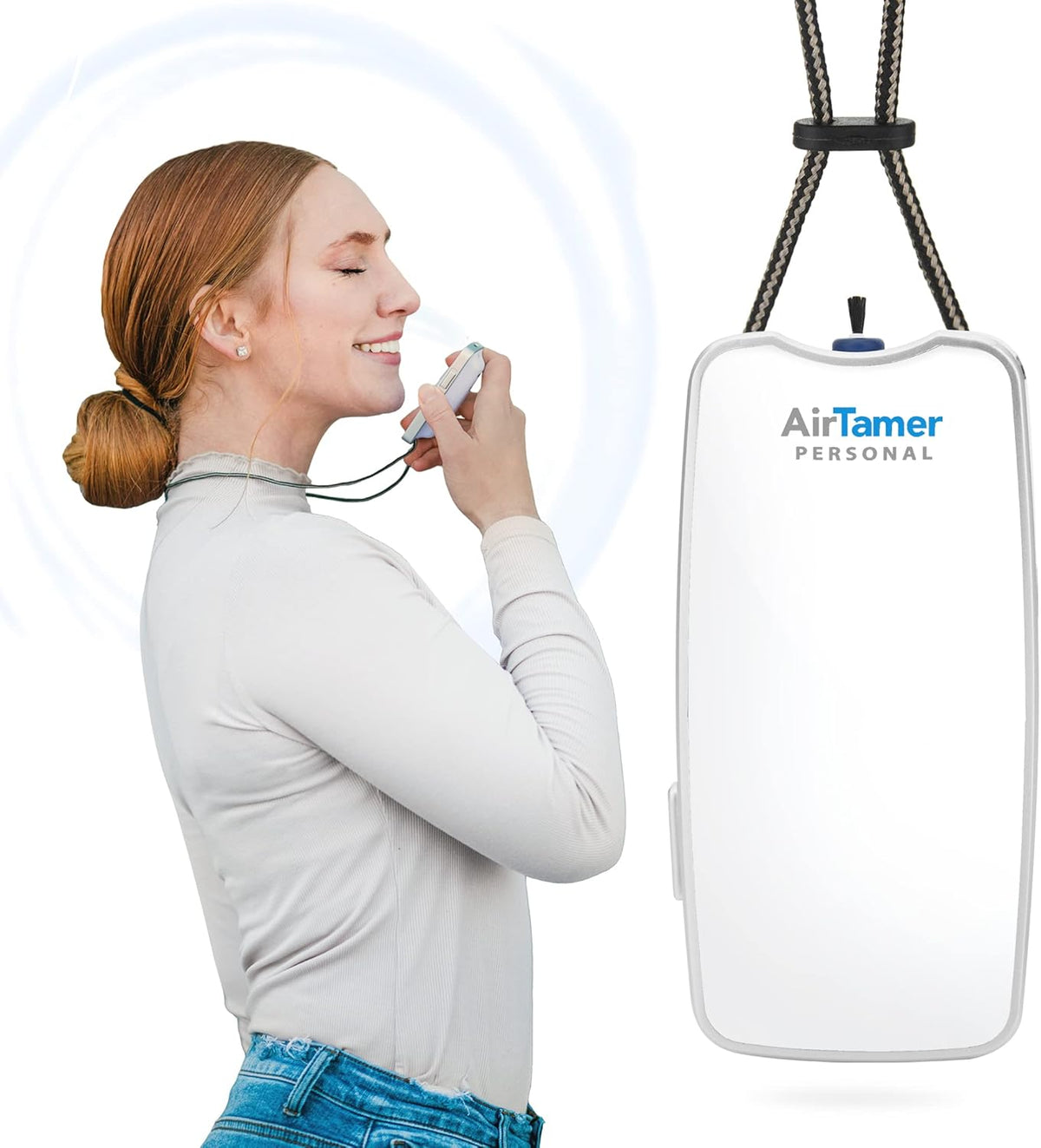 Rechargeable Personal Air Purifier with Metal Travel Case U11534