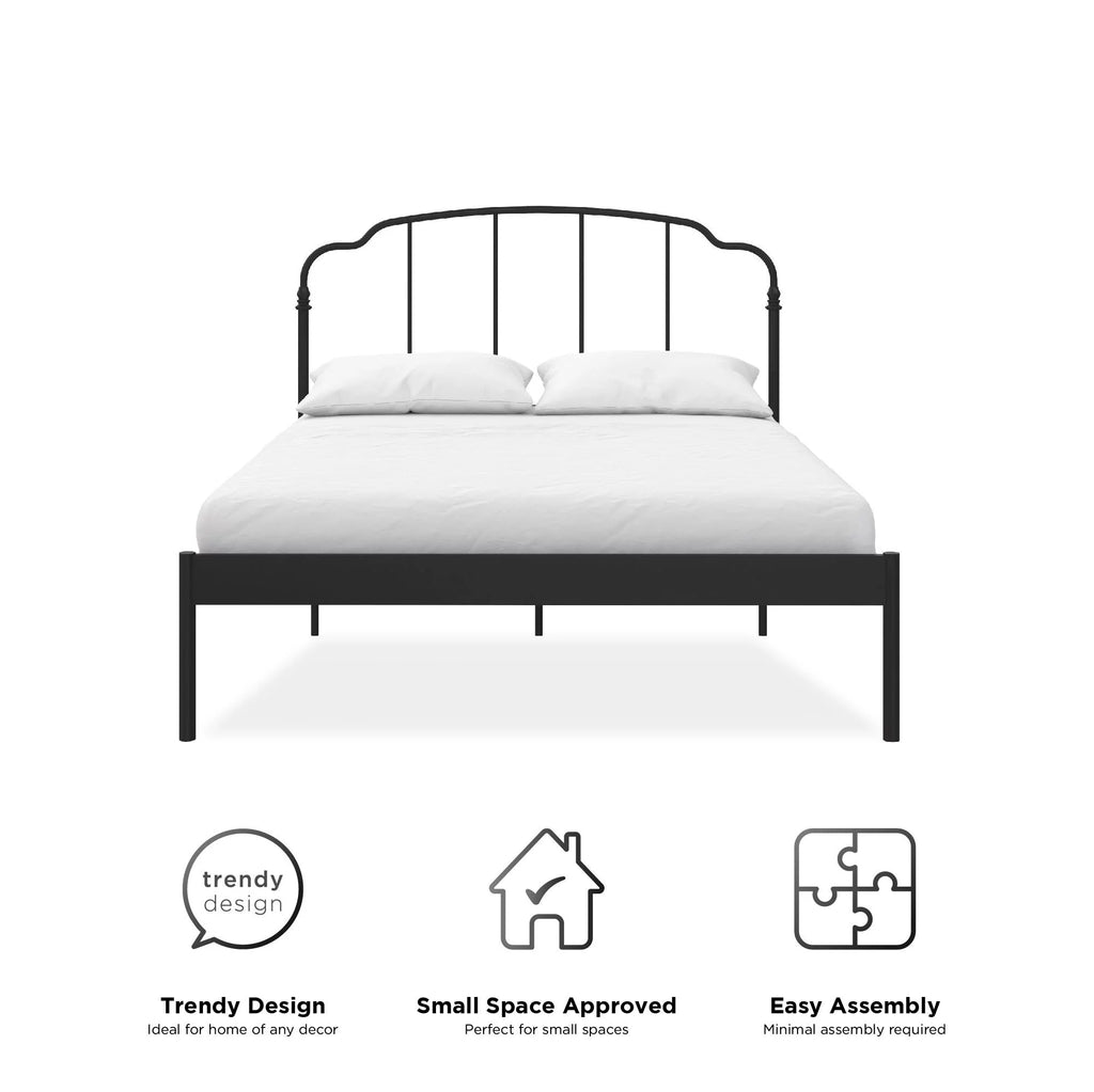 Queen Black Metal Bed J42231