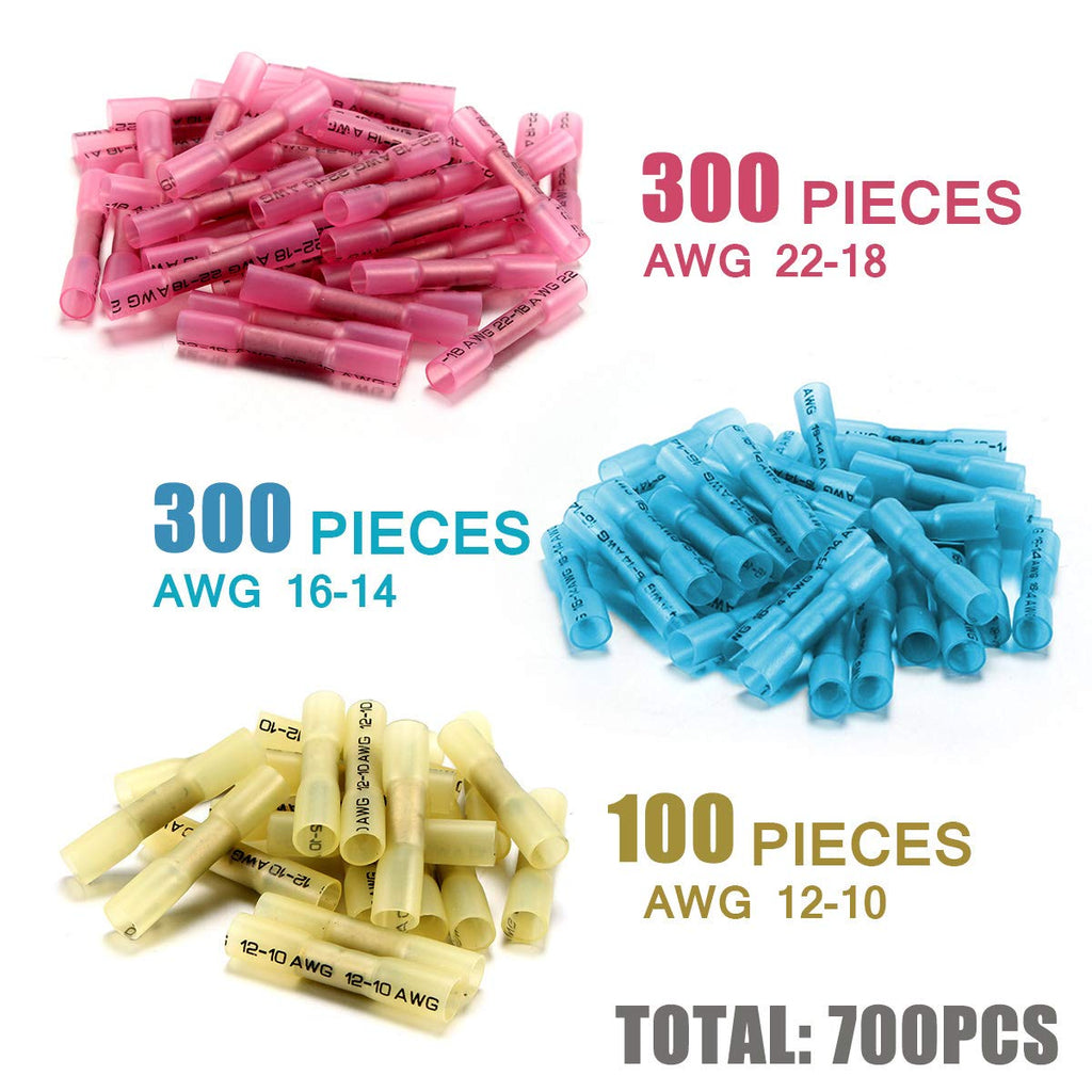 700 PCS Heat Shrink Butt Connectors I263268