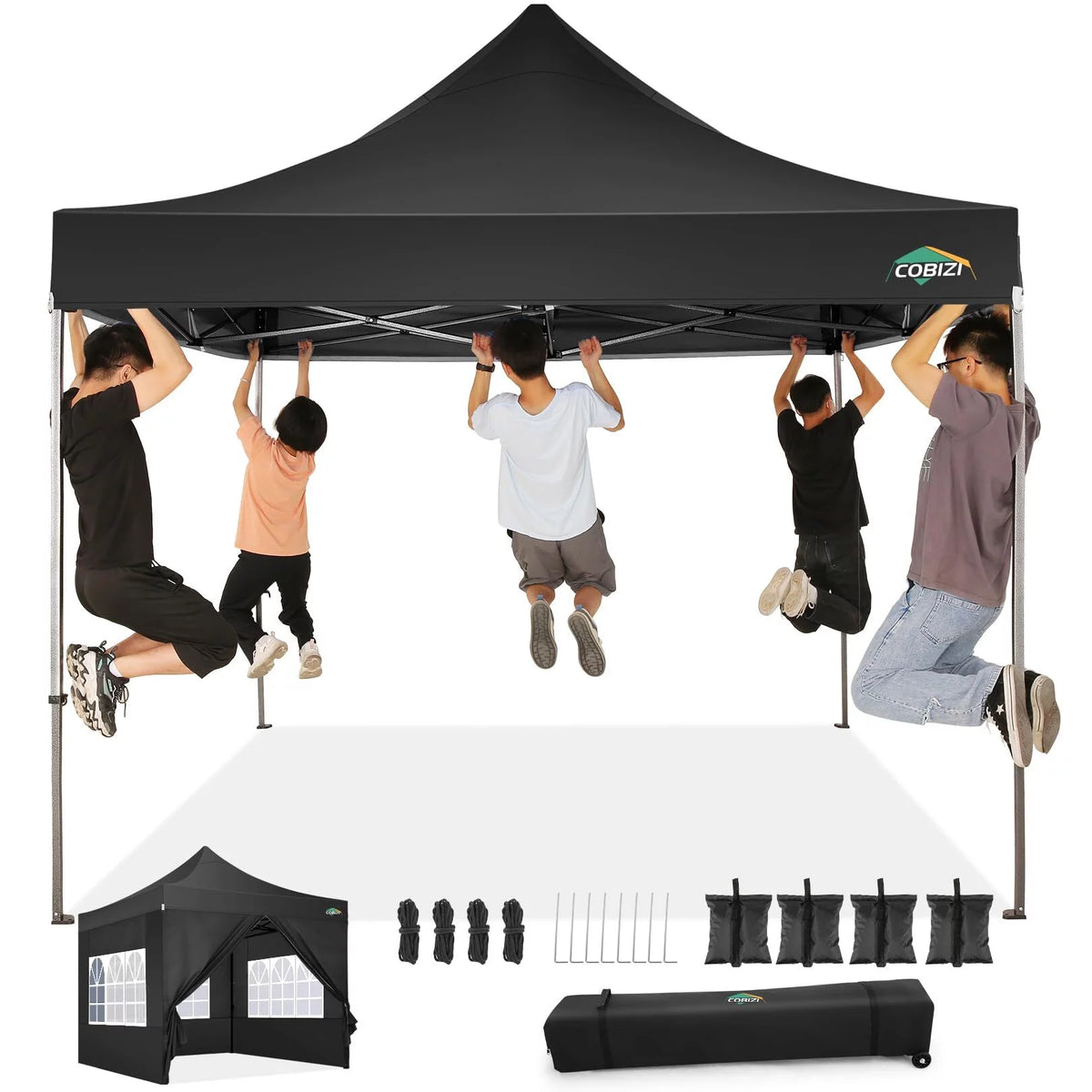 10'x20' Blue Pop Up Canopy Tent with 6 Removable Sidewalls D27686