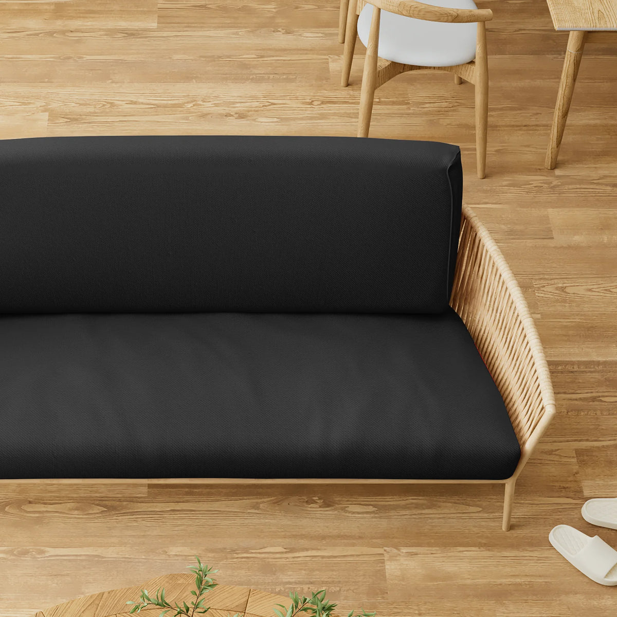 Twin Size Black Futon Cover V174041