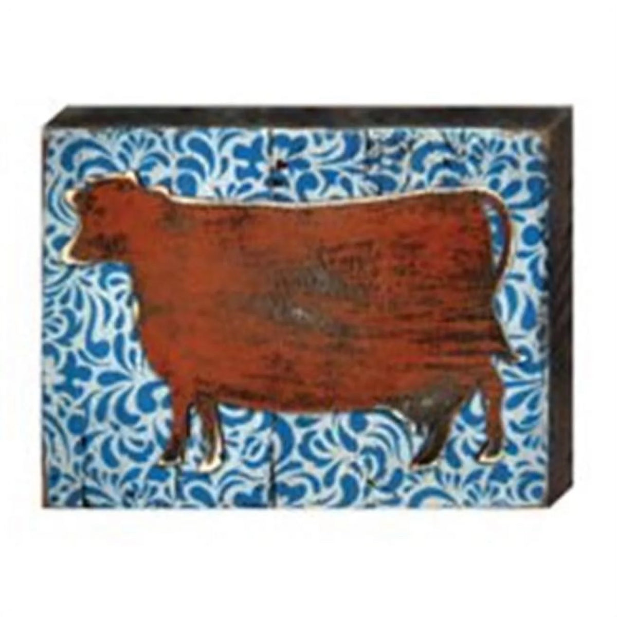 Cow Art on Board Wall Decor P8928