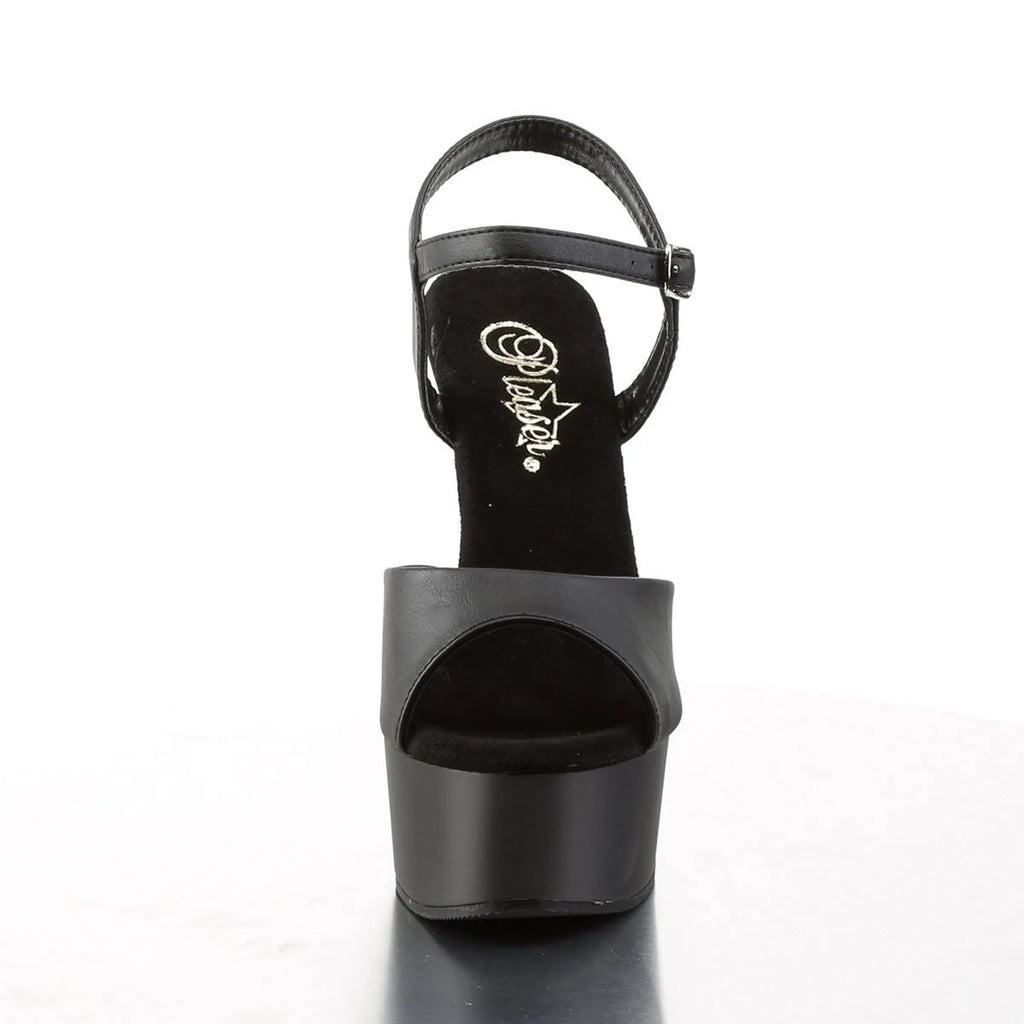 Black Faux Leather Matte Shoes V993