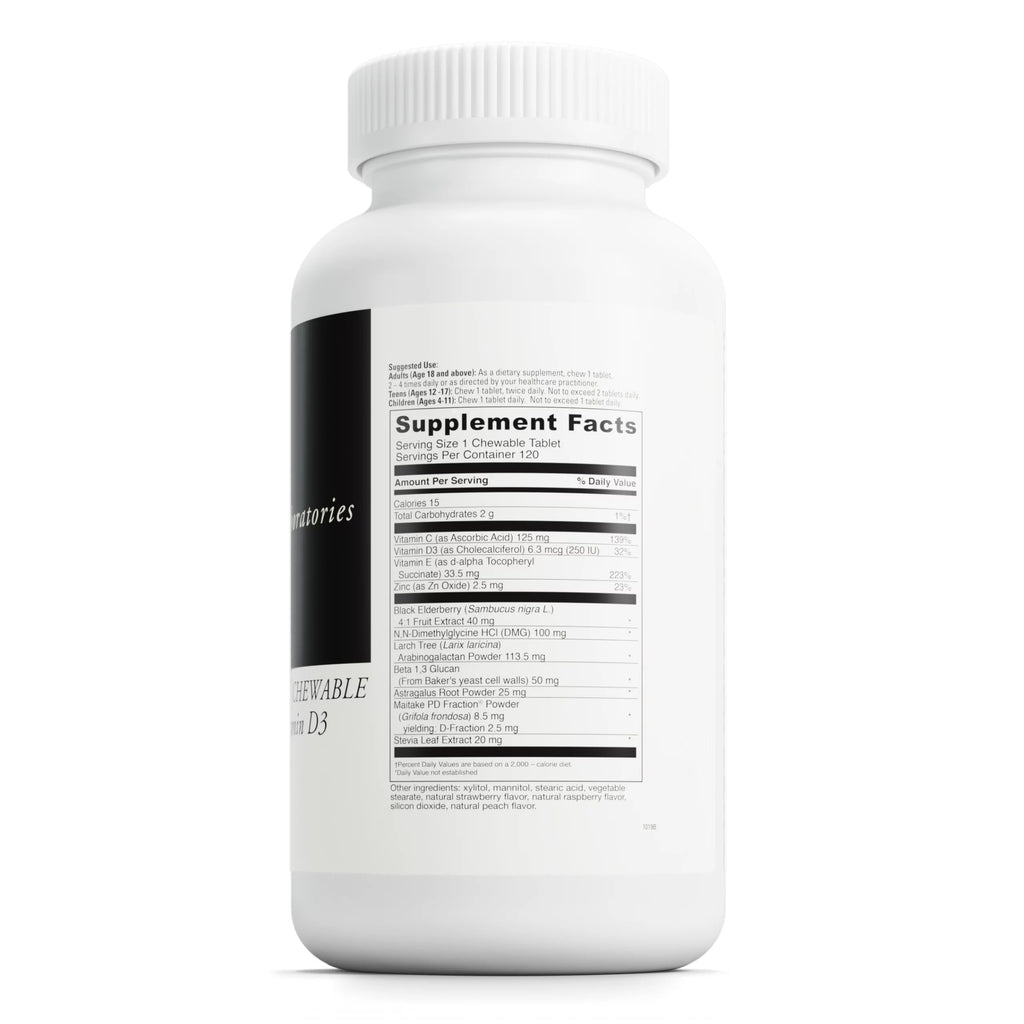 Chewable with Elderberry & Vitamin D3, 120 Chewable Tablets S31945