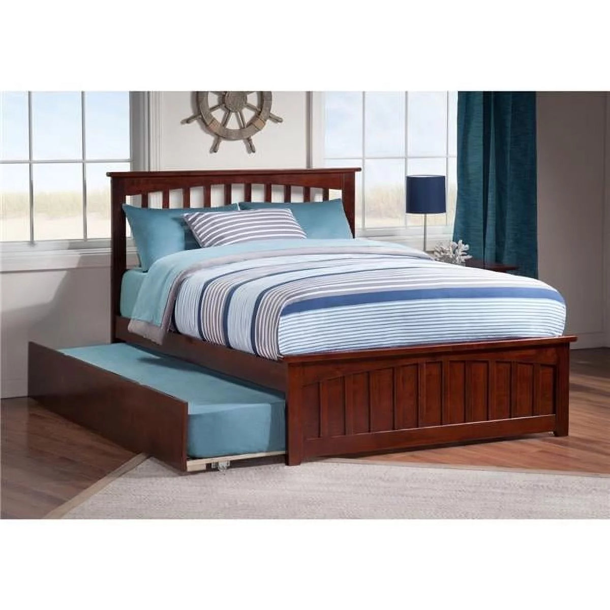 Espresso Twin Size Footboard with Trundle Bed H25815