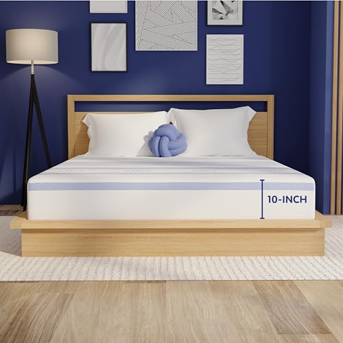 Gel Memory Foam Mattress, 12-Inch Queen White P94412