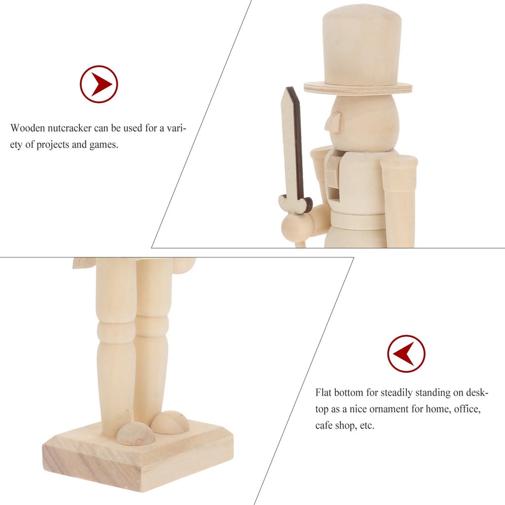 4 Count Christmas Nutcracker Wood Crafts C332