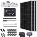 300 Watts 12 Volts Monocrystalline Solar RV Kit with 30A PWM Charge Controller U794