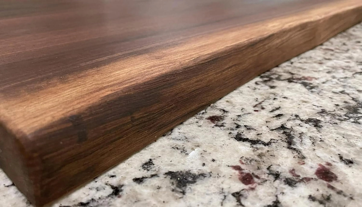 Black Walnut Double Live Edge Wood Charcuterie Board F327533