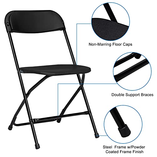 White 6pcs Folding Plastic Chair I99487