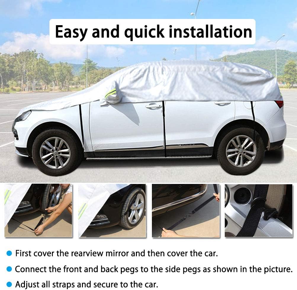 Half Car Cover with Cotton All Weather Waterproof Universal Car Half Cover K32947