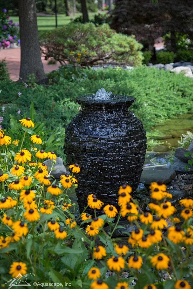 Large Stacked Slate Urn W731