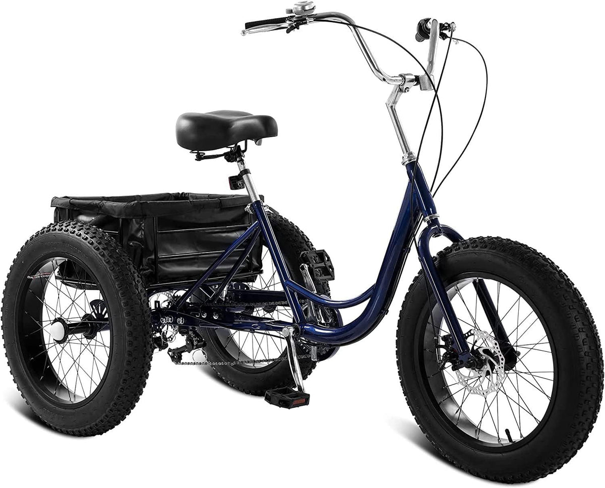 20" Fat Tire 7 Speed Three Wheel Adult Tricycle C5600