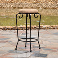 Tan Microsuede Bar Stools Set of 2 S400
