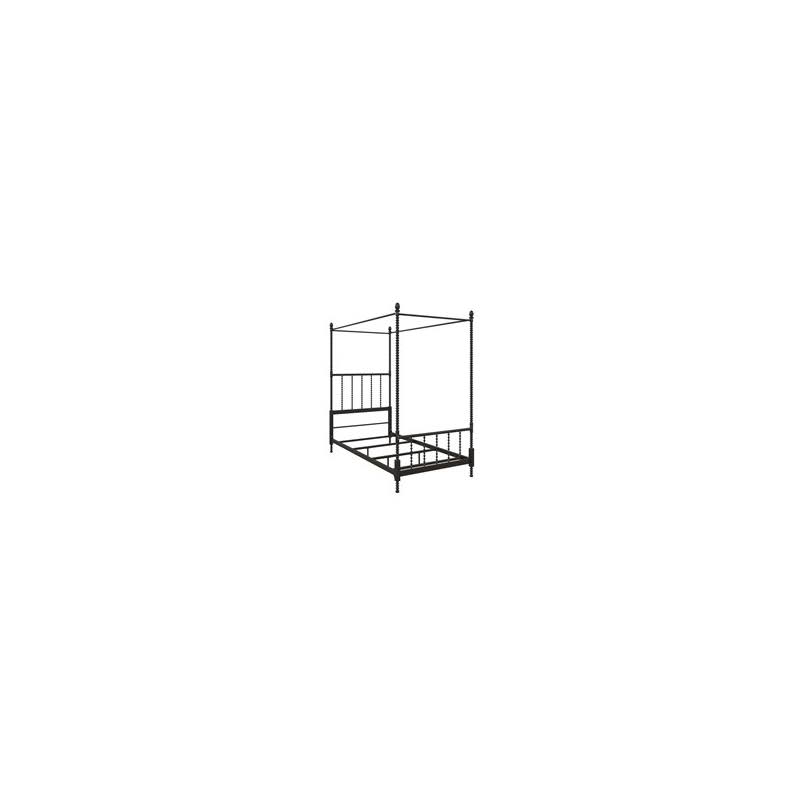 Queen Size Black Metal Canopy Bed Frame Q726089