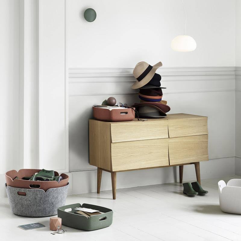 Midnight Blue Round Basket I423413