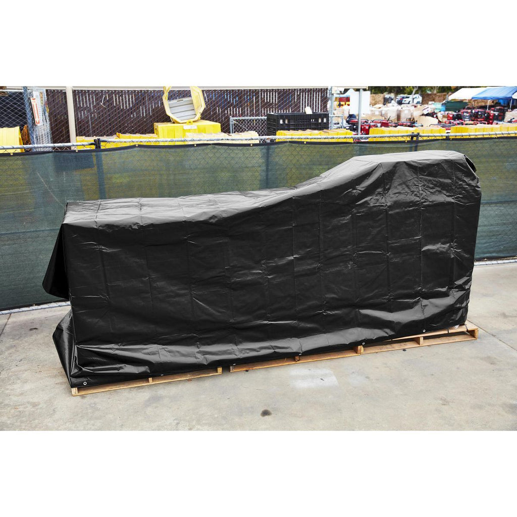 12 ft. x 16 ft. Silver and Black Weather-Resistant Tarp W975