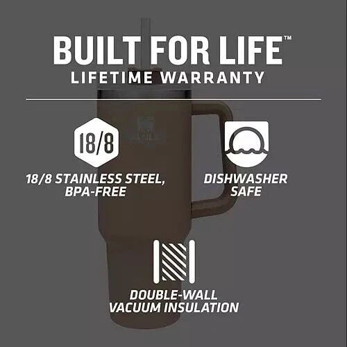 Stainless Steel Vacuum Insulated Tumbler with Lid and Straw 40 oz D108
