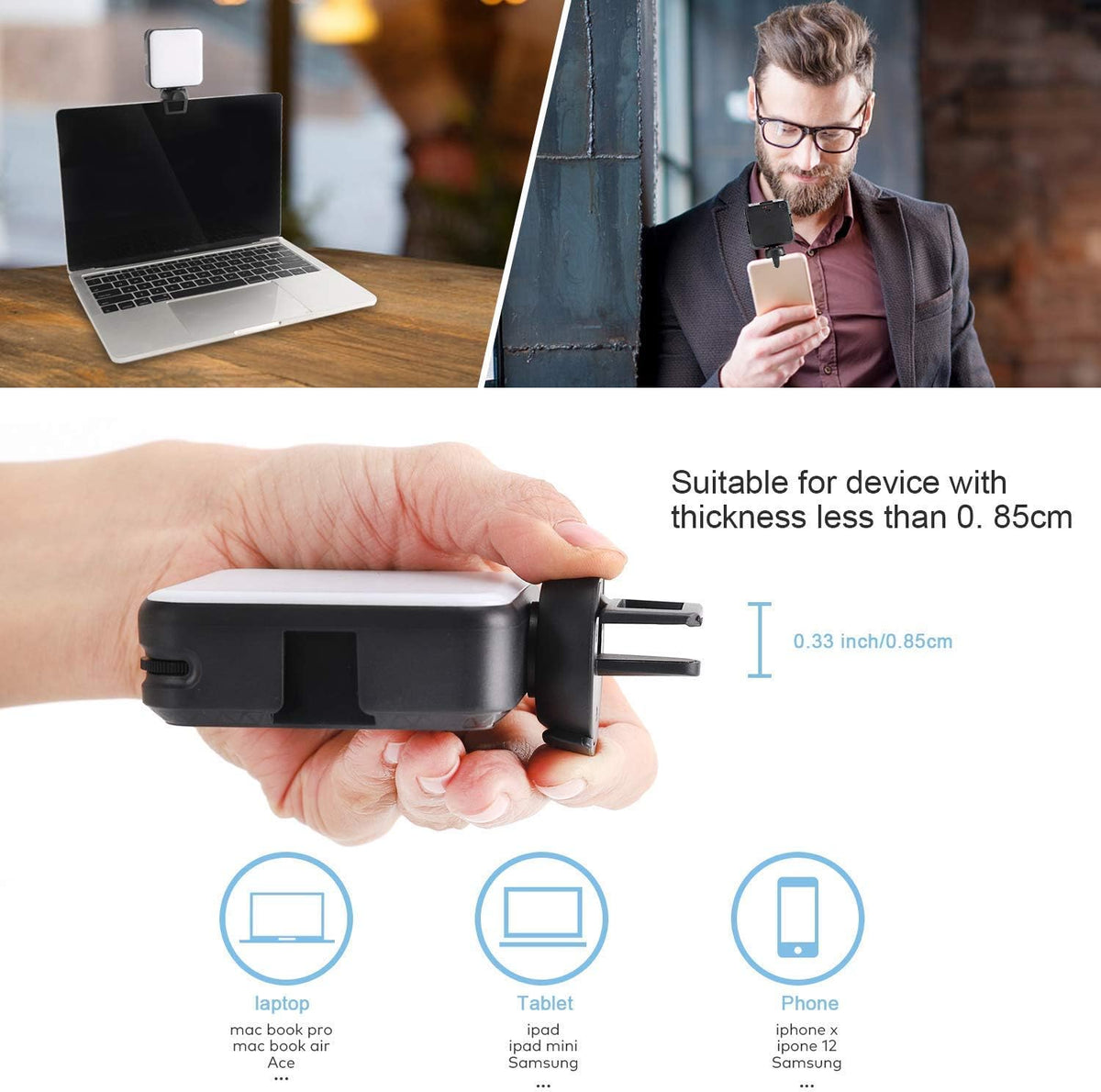 Video Conference Lighting Kit with Clip J404