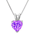 18K White Gold Amethyst Pendant with 16" Chain R14014