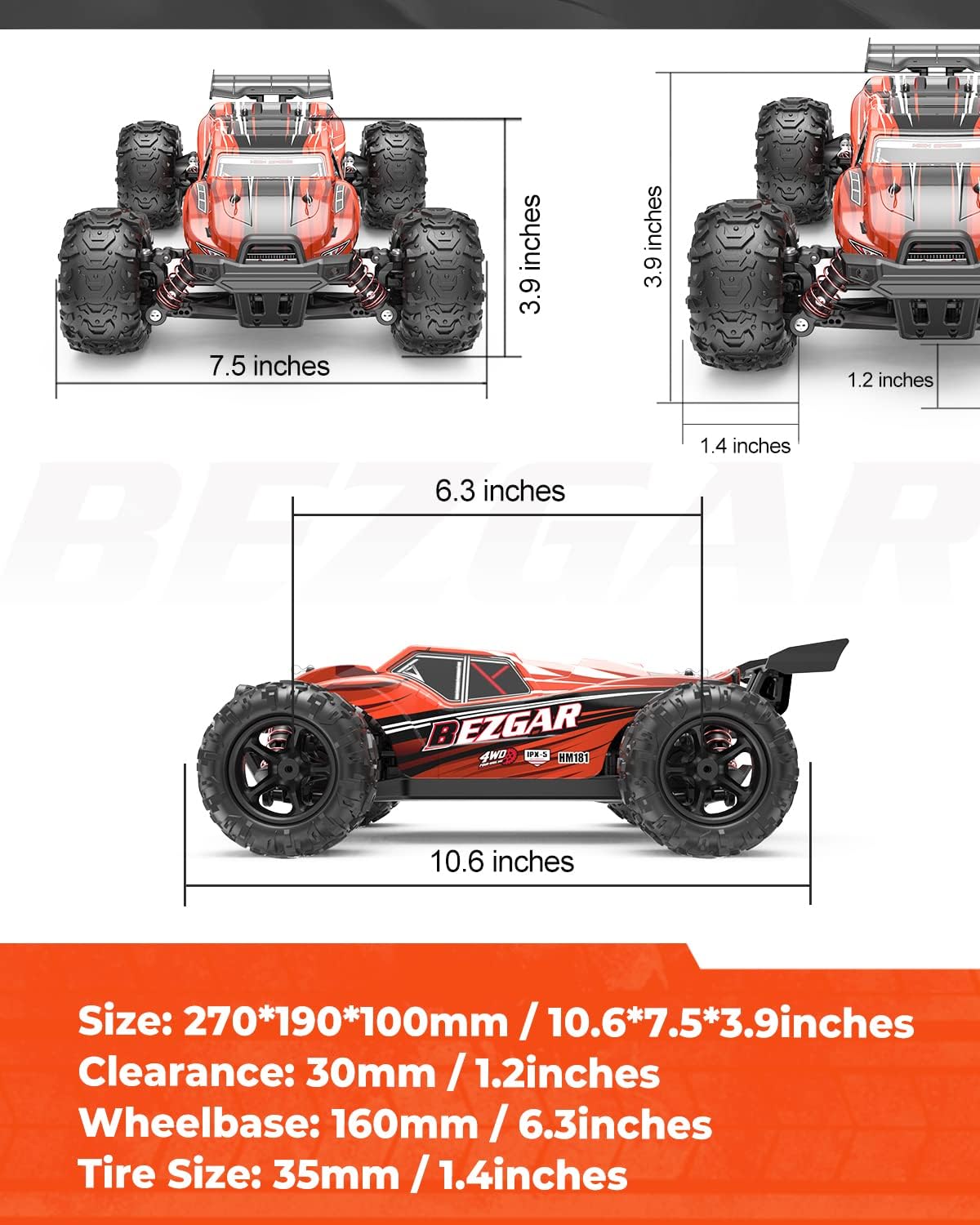 1:18 Scale 4WD Remote Control Monster Truck I594