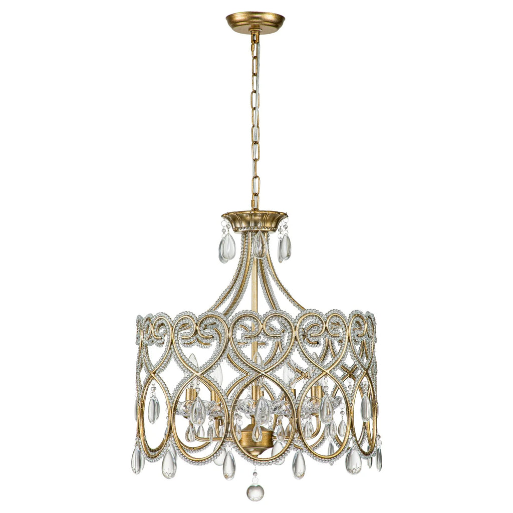 5-Light Crystal Drum Chandelier X938