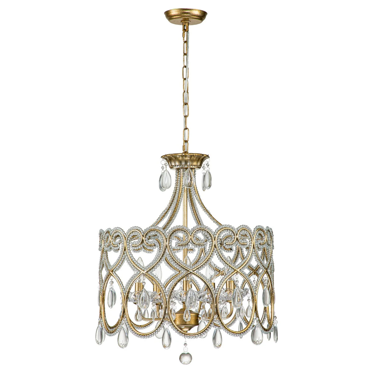 5-Light Crystal Drum Chandelier X938