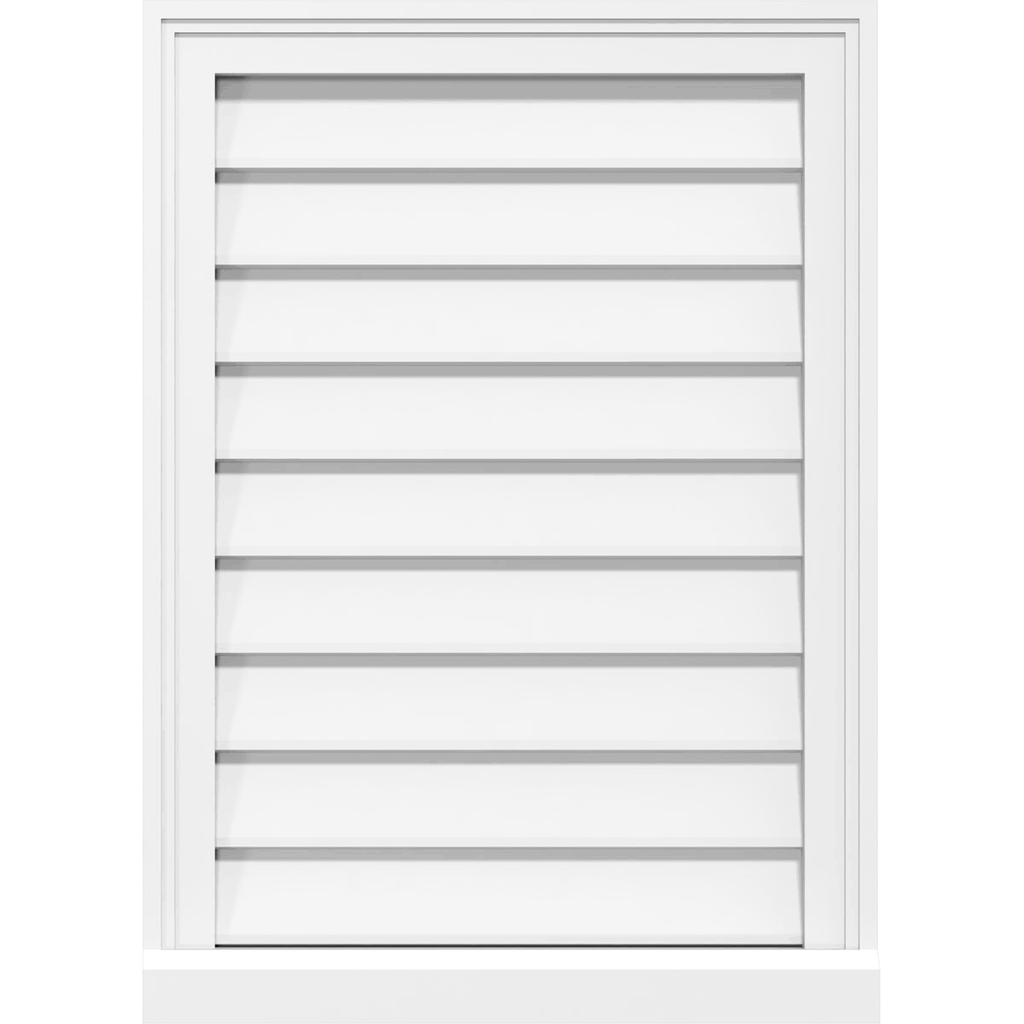 Vertical Surface Mount PVC Gable Vent O1063