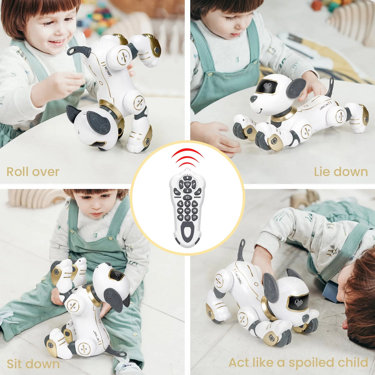 Gold Robot Dog Interactive Robot Pet Q1129