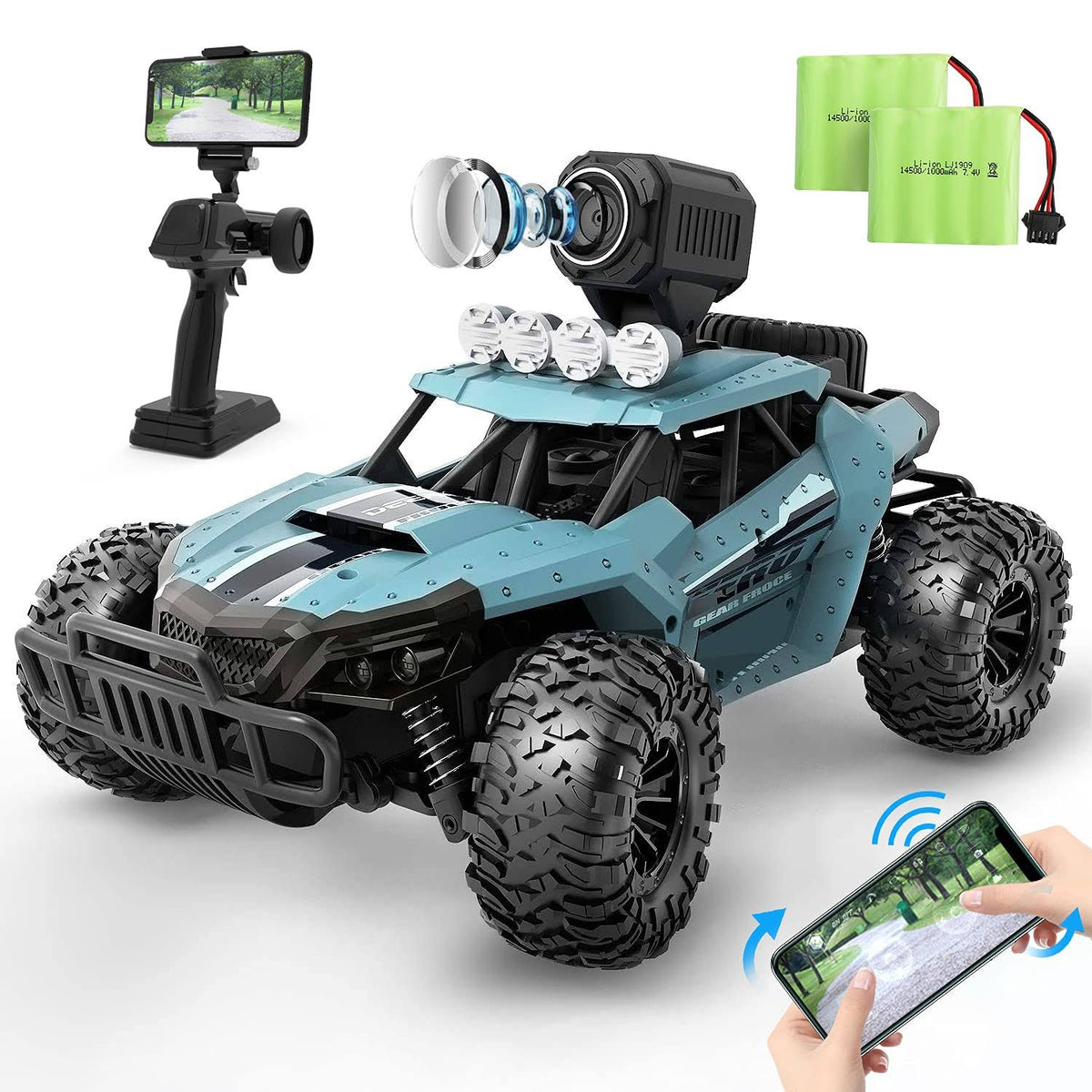Remote Control Car with 720p HD FPV Camera 1/16 Scale Off-Road Truck Z6480