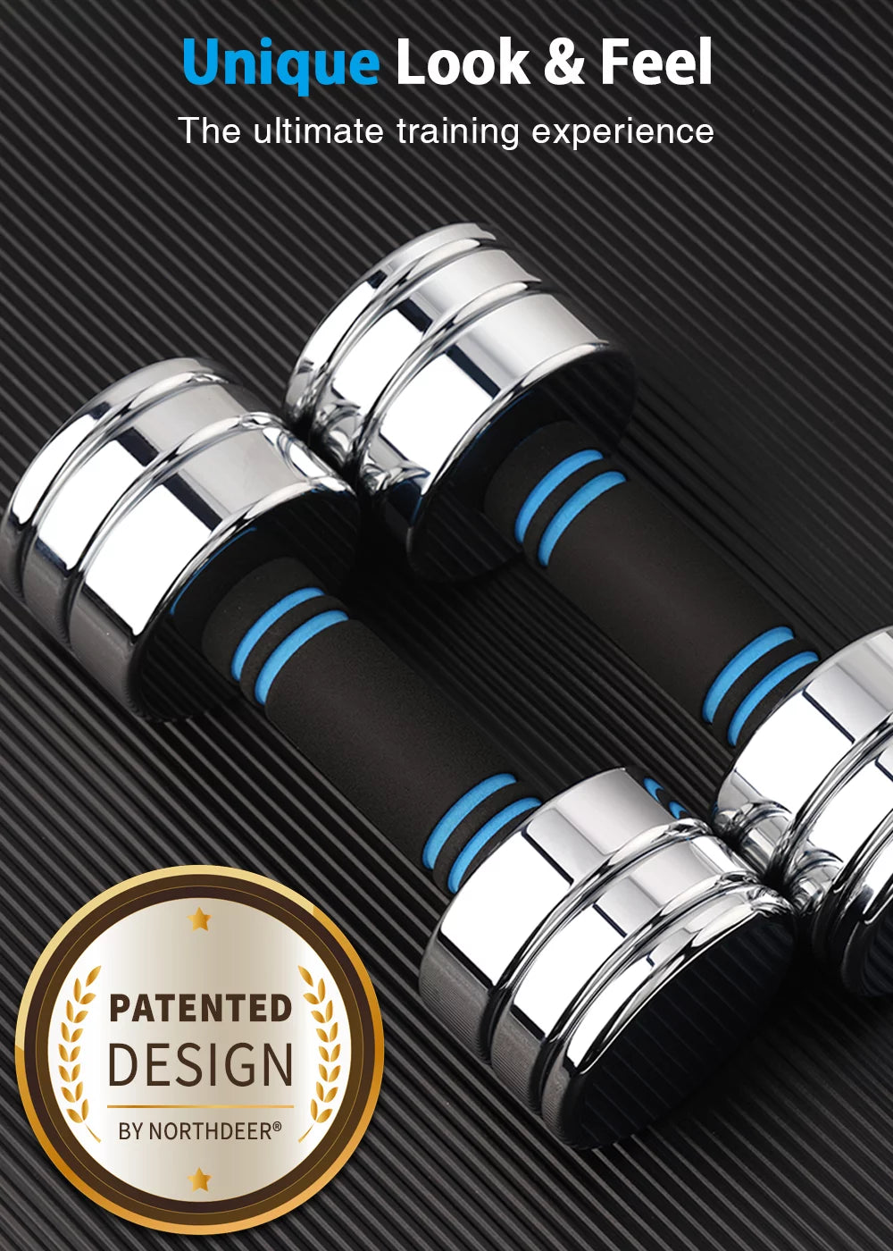 Adjustable Dumbbells Pair Steel Weight Set with Foam Handle R2010