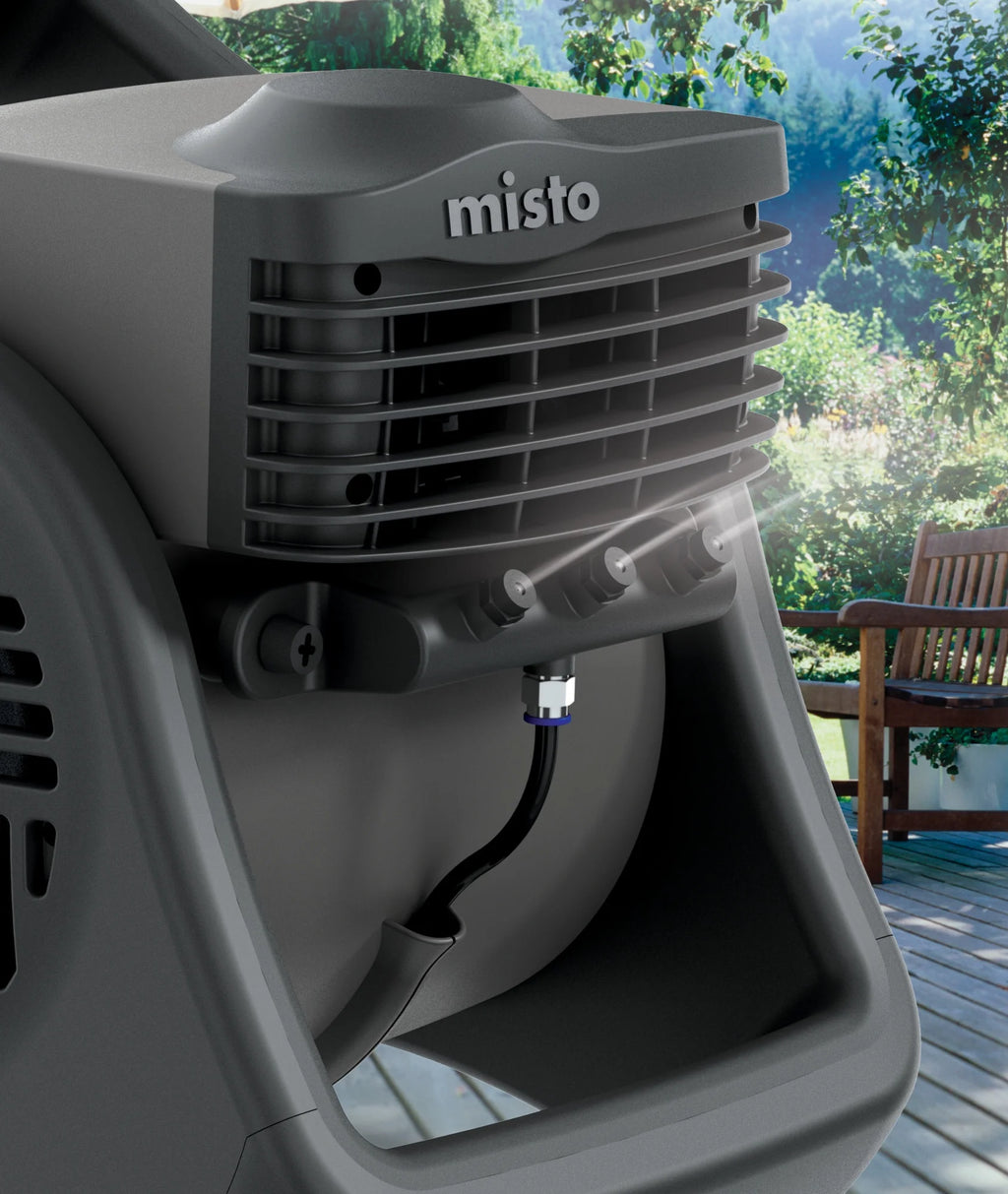 15" Outdoor Misting Fan with 3 Speeds, Black B700
