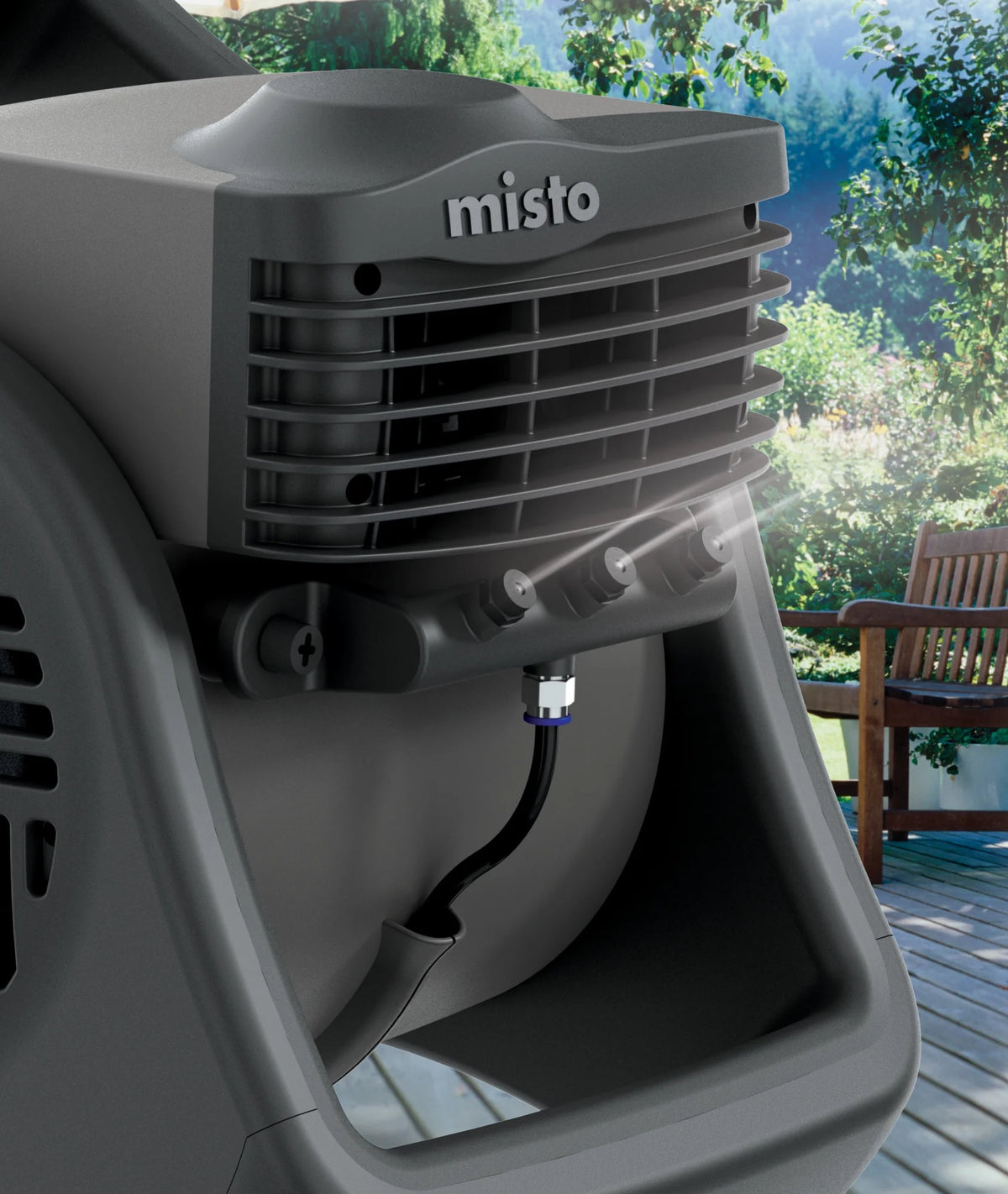 15" Outdoor Misting Fan with 3 Speeds, Black B700