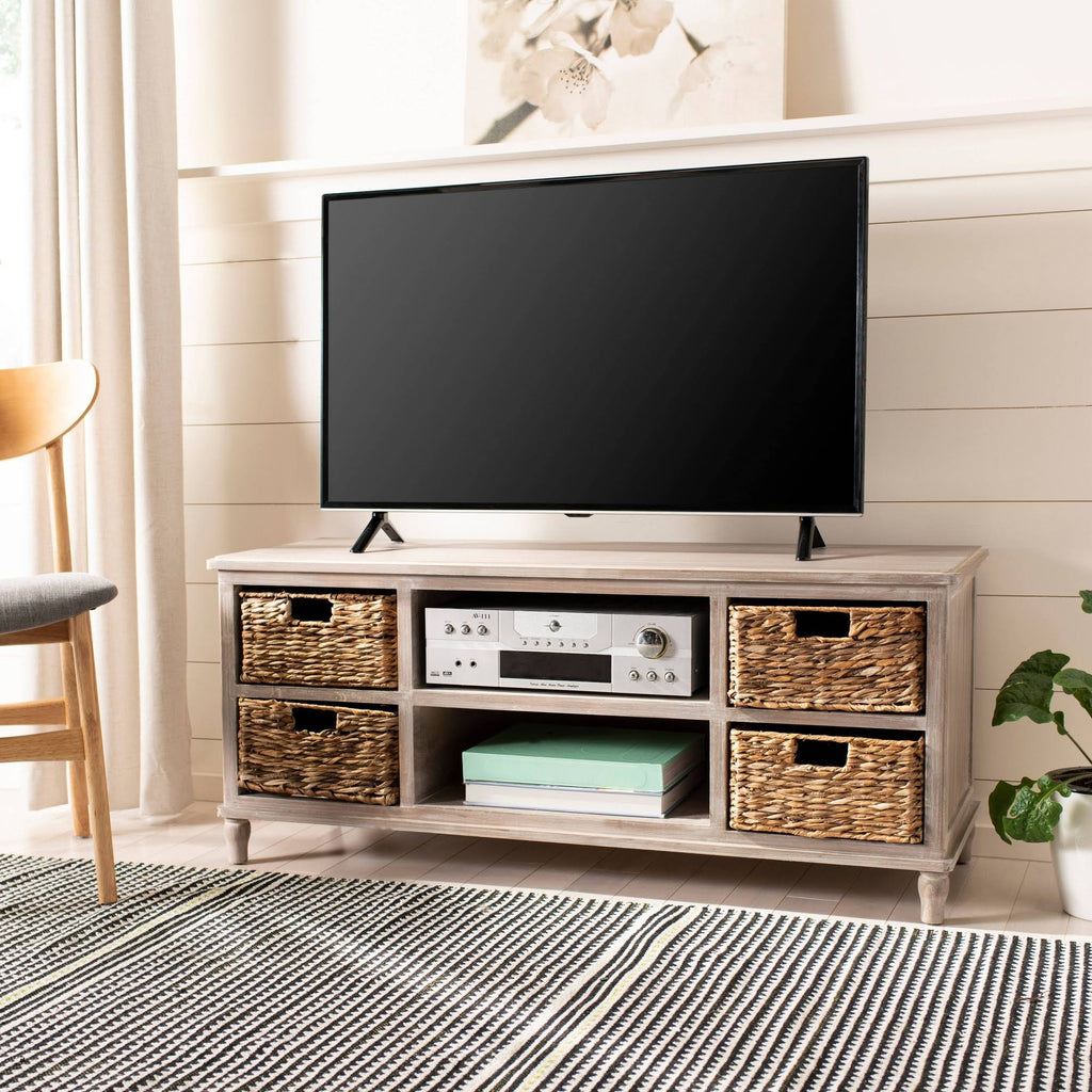Vintage White Entertainment Unit R7136