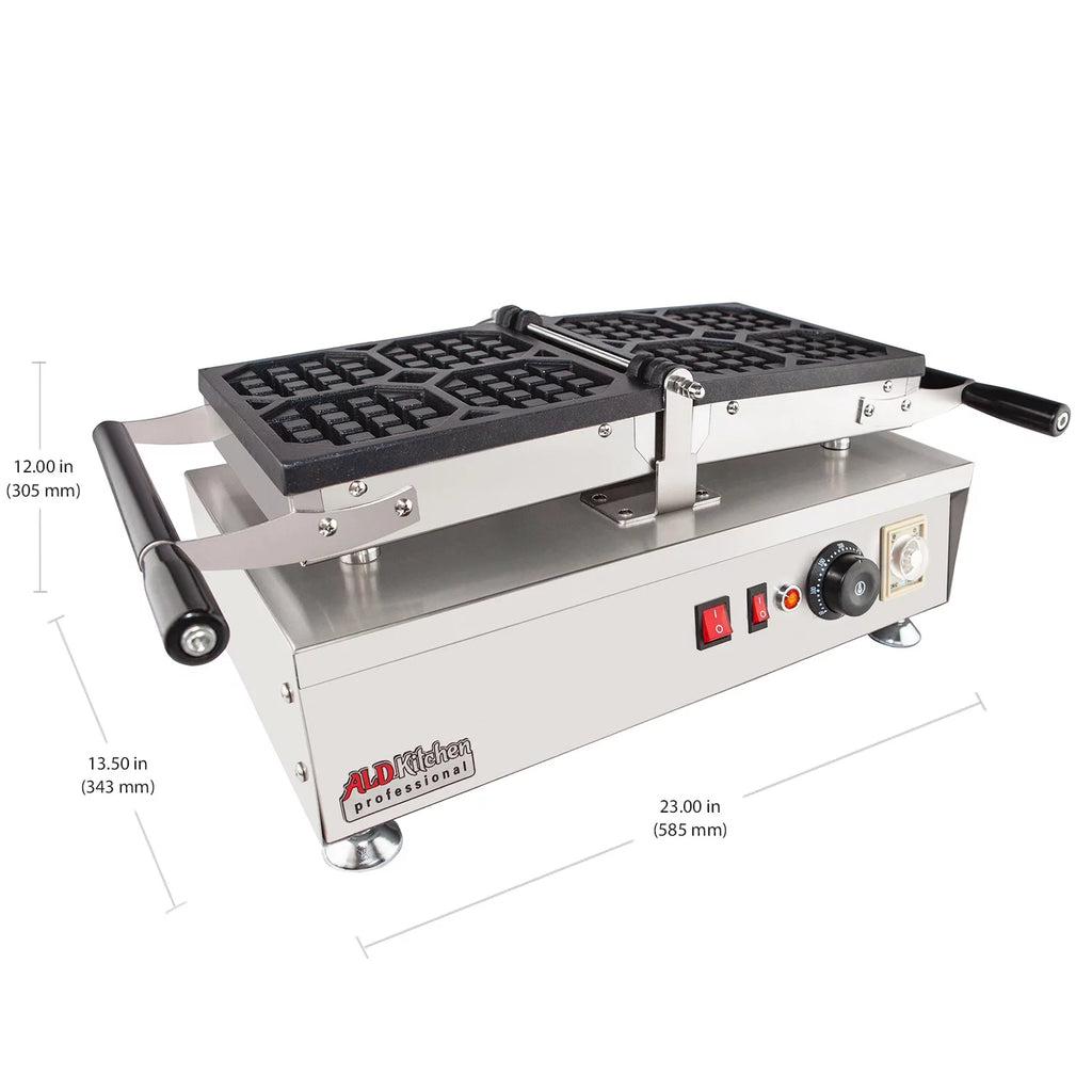 Belgian Waffle Iron 4 Pcs Removable Plates L28495