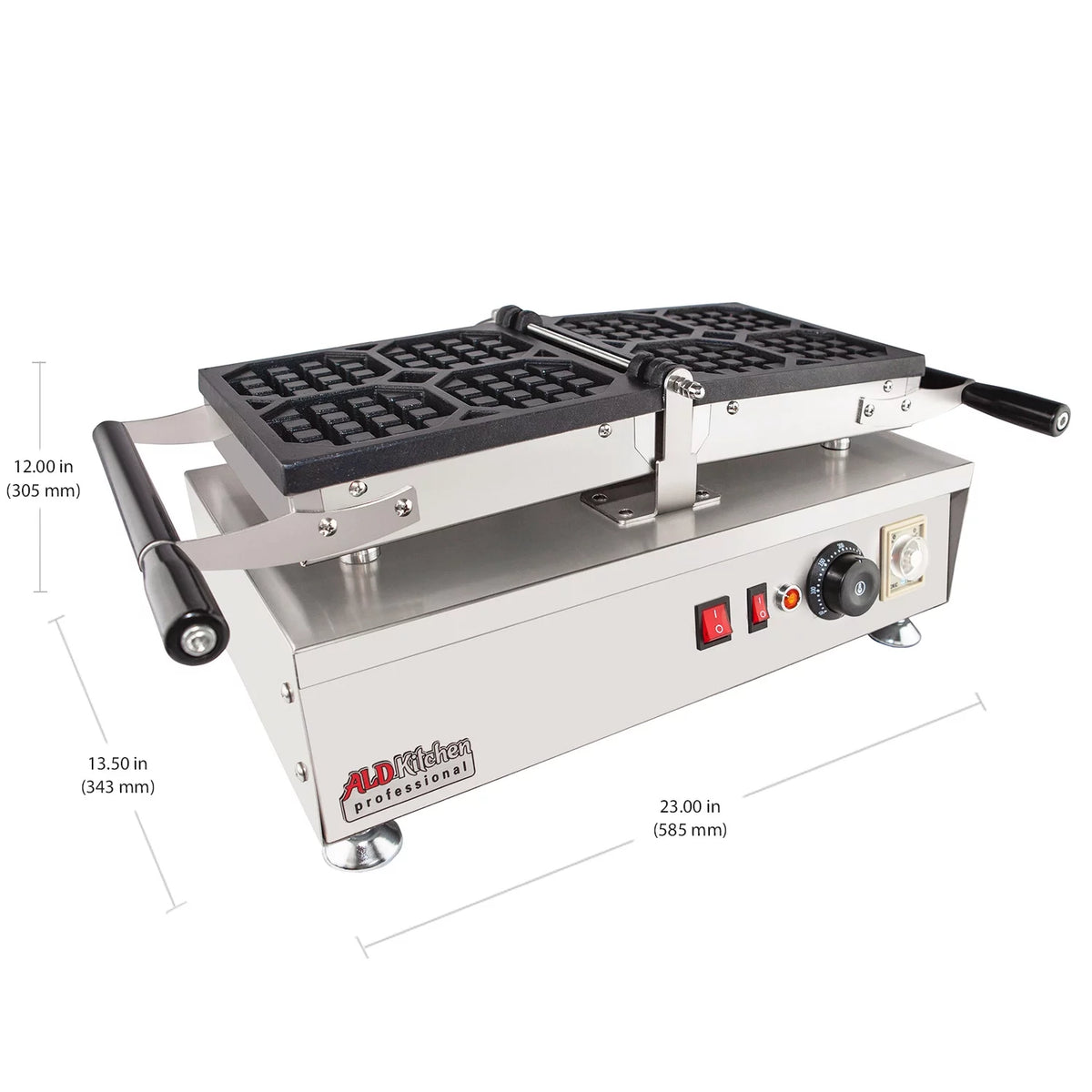 Belgian Waffle Iron 4 Pcs Removable Plates L28495