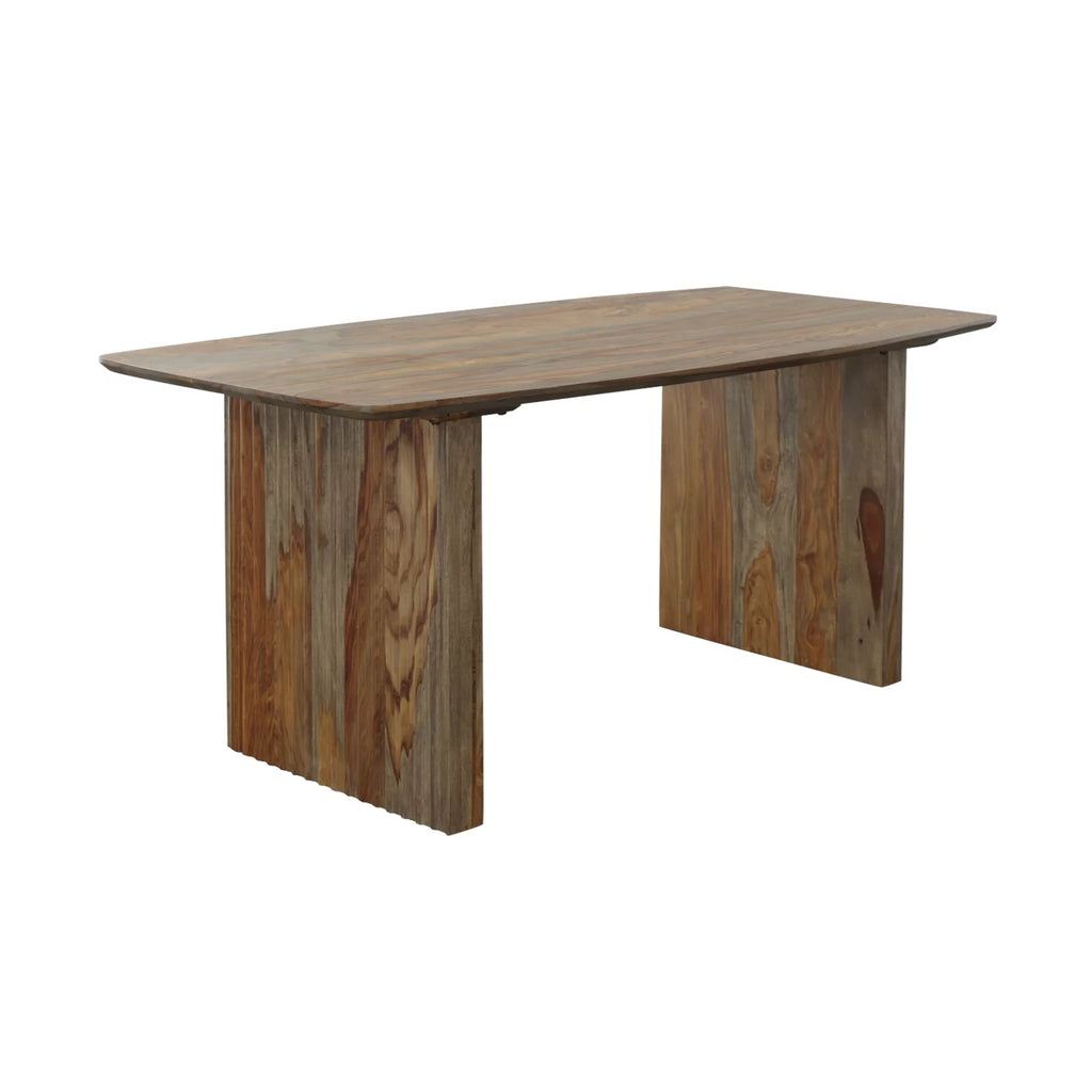 Midcentury Solid Sheesham Rectangle Dining Table Z95268