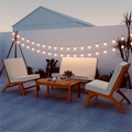 4-Piece V-shaped Acacia Solid Wood Outdoor Sofa O263852