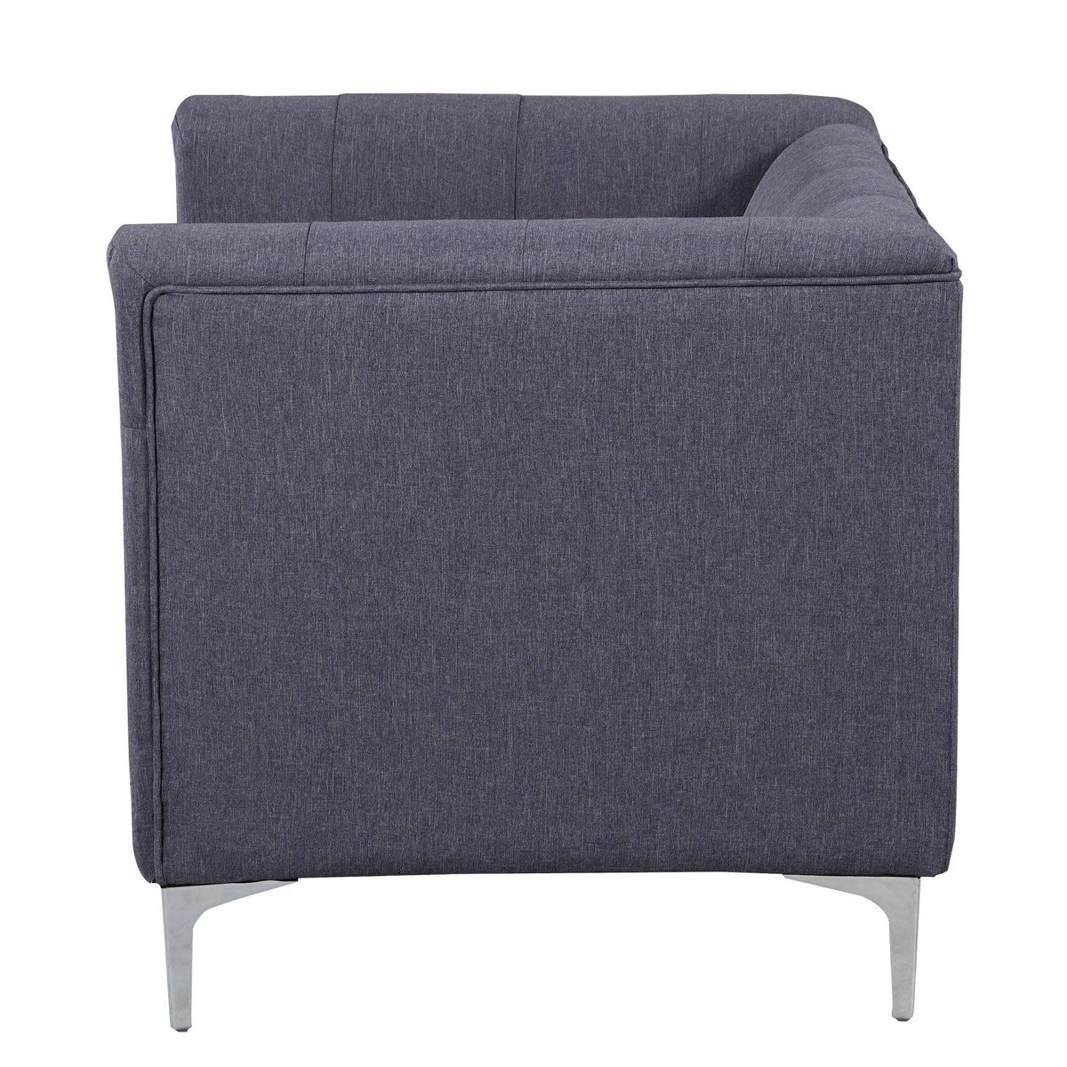 Grey Fabric Tufted Club Chair U47113