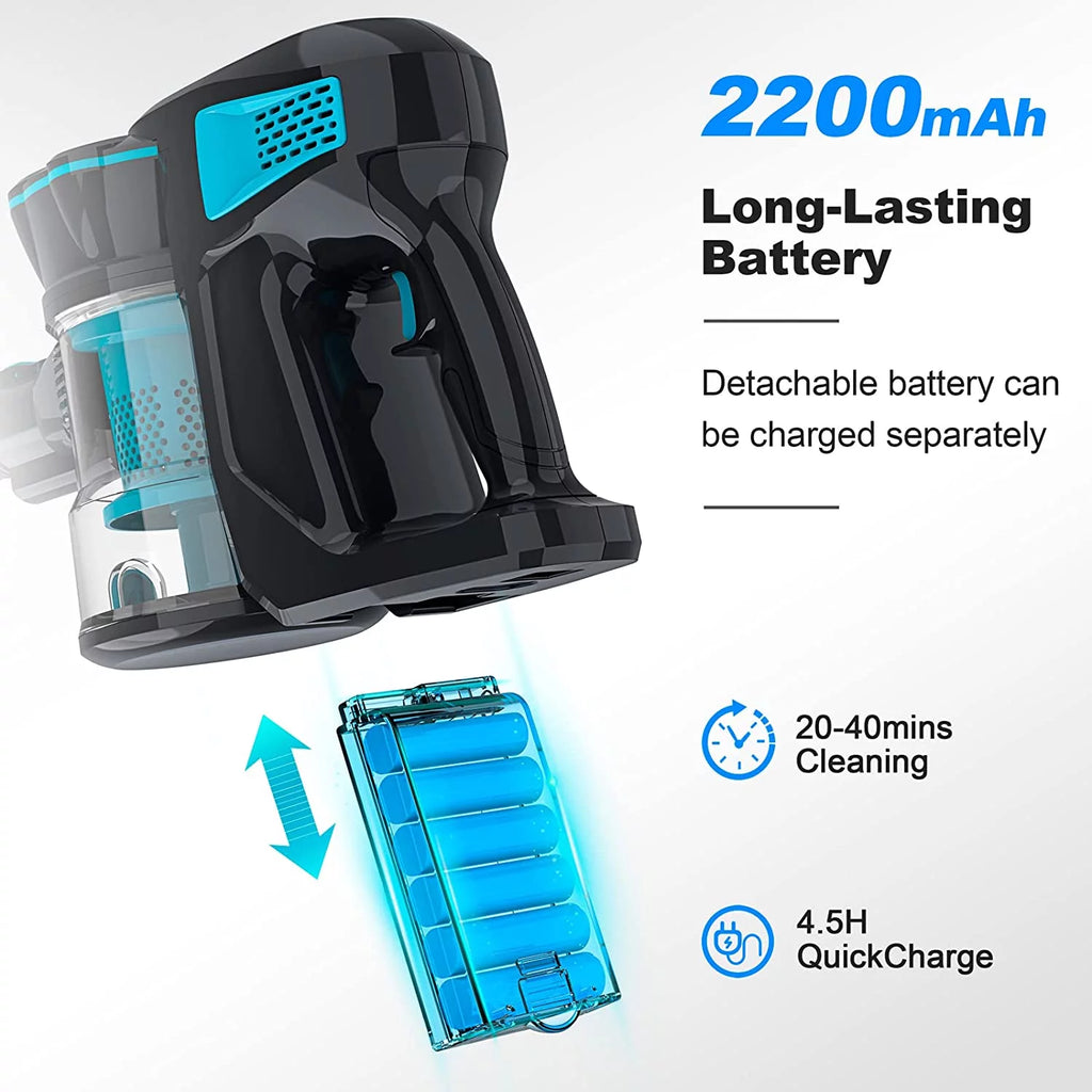 Cordless Stick Vacuum 20KPa 6-in-1 Blue X14288