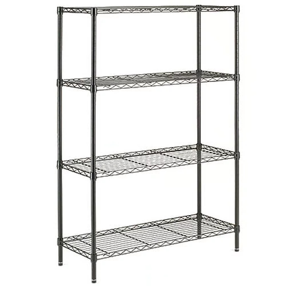 Steel 4-Tier Storage Shelf Unit White T5152
