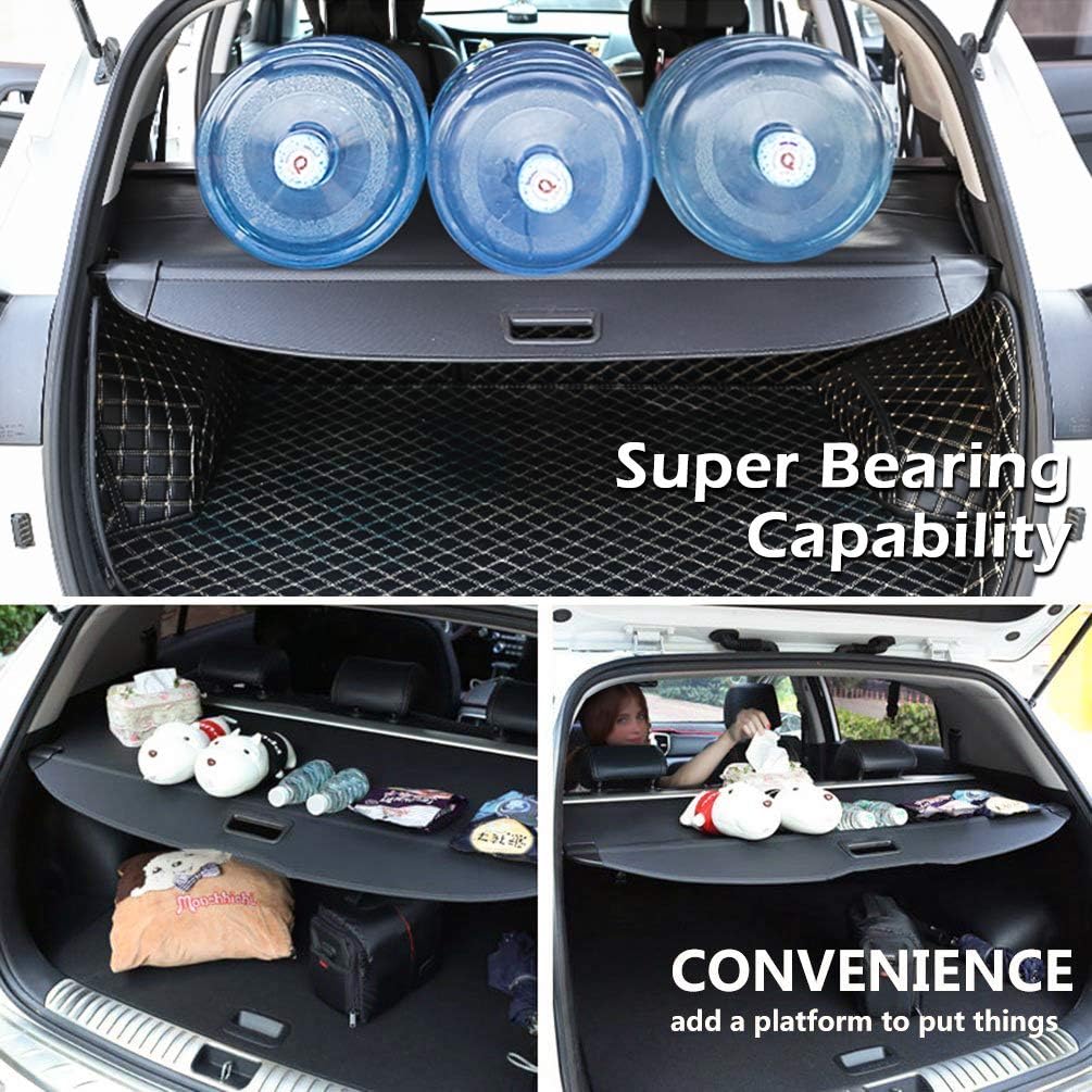 Black Retractable Rear Cargo Security Shield Shade Y207673