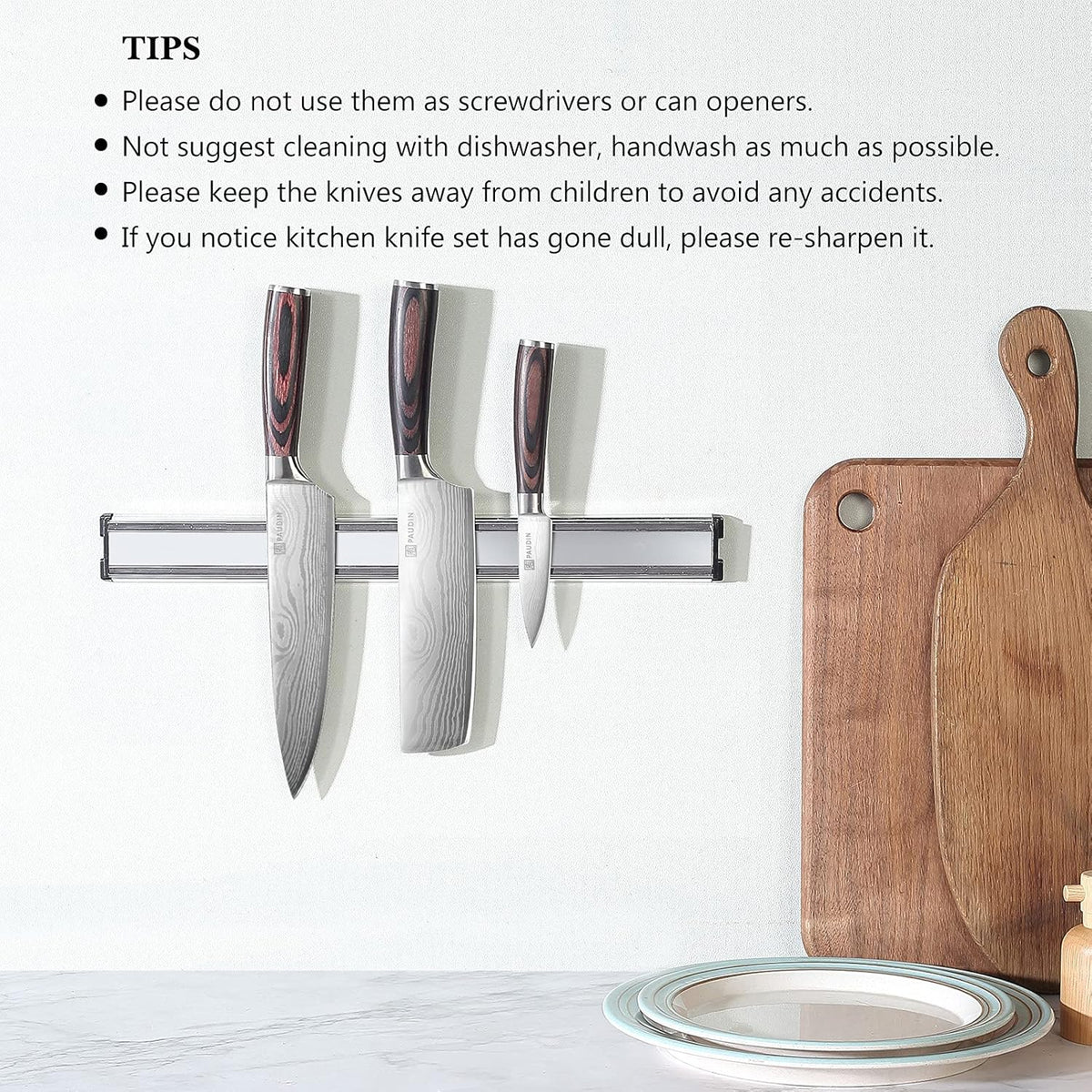 3 Pieces German High Carbon Stainless Steel Knife Set C597658