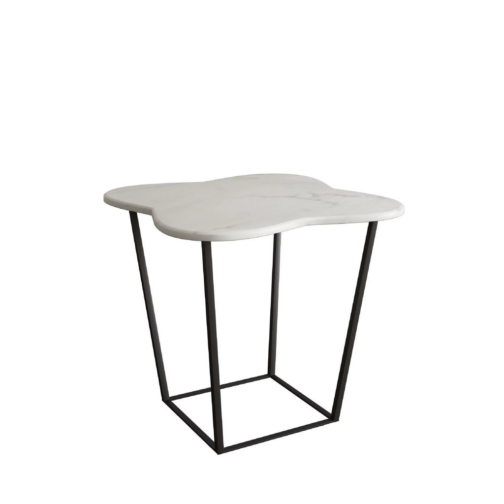 20 Inch Marble Top Metal End Table W51319