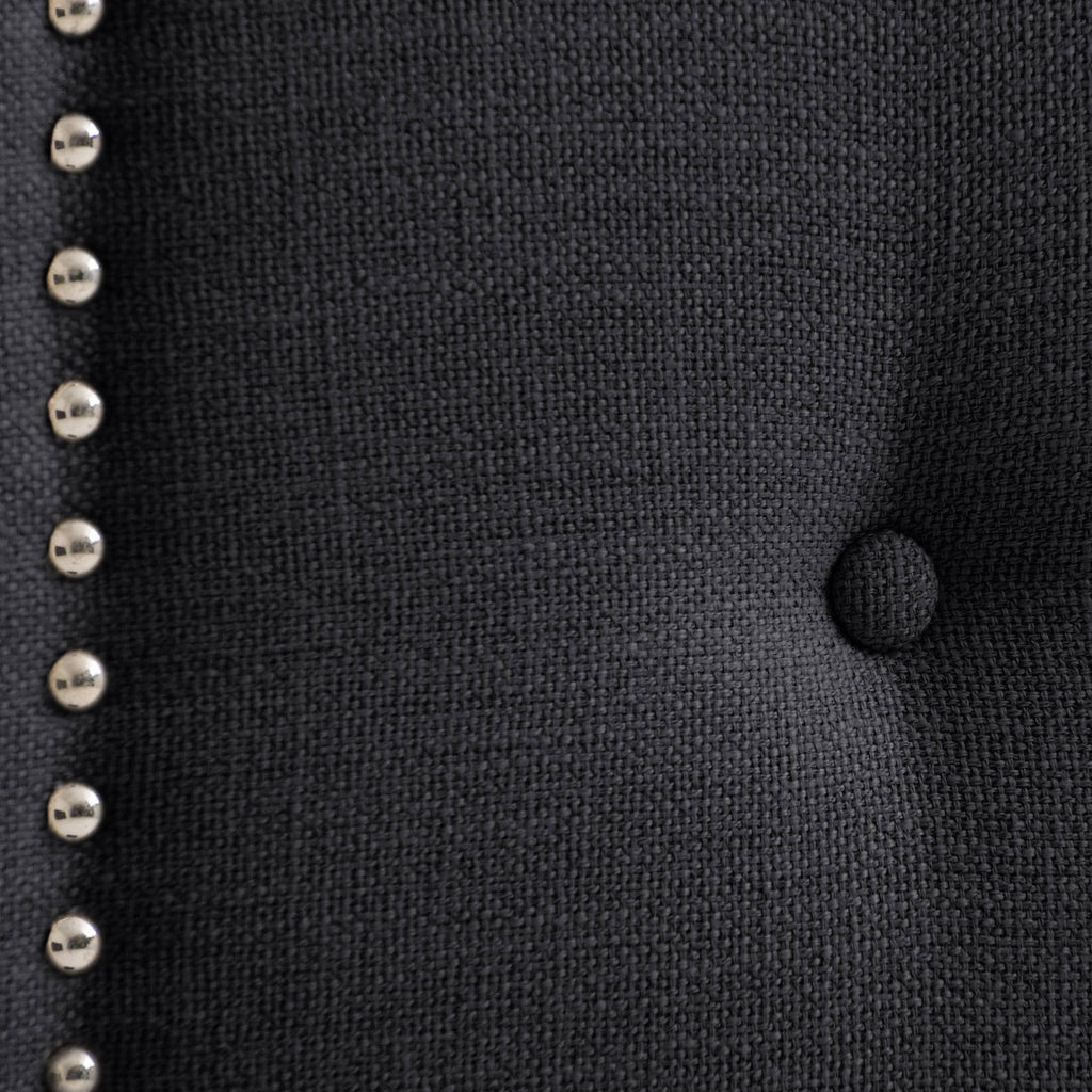Dark Grey Button Tufted Headboard Q28468