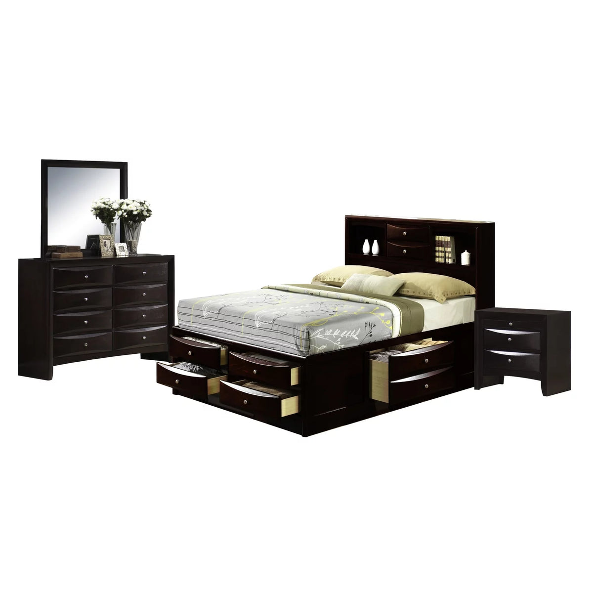 Mahogany King Storage Bedroom Set E42151