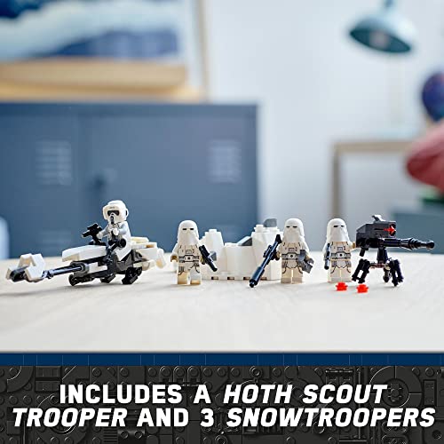 LEGO Star Wars Snowtrooper Battle Pack 75320 Set, Building Toy with 4 Figures, Blasters and Speeder Bike M584